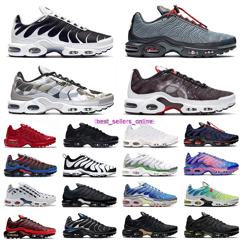 

se running Oreo mens tn shoes plus Toggle Lacing grey Brushstroke camo Supernova triple black white volt trainers men sports sneakers 40-46