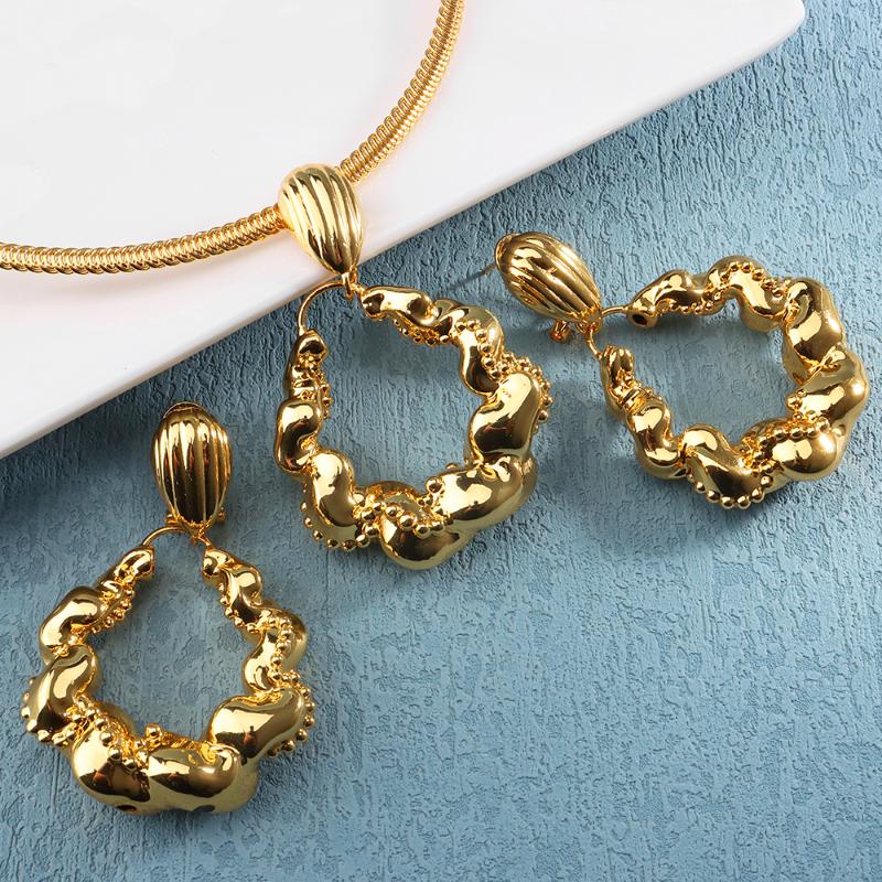 

Earrings & Necklace Fashion Jewelry Bohemia Jewellery For Women Drop Dangle Luxury Wedding Engagement Gifts, Silver
