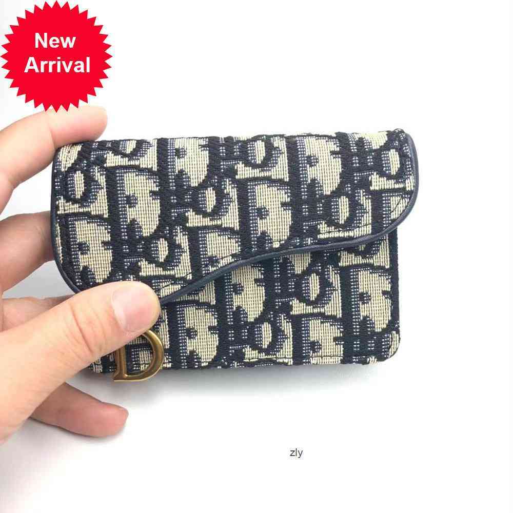 

Handbags womenKorean Chao brand D-word fabric embroidery d-home women's card bag business wallet handbagszly, Brown;gray