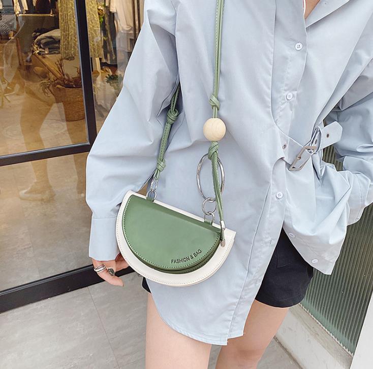 

Shoulder Bags Niche Design Female Hit Color Wild One-Shoulder Messenger Handbag, As pic