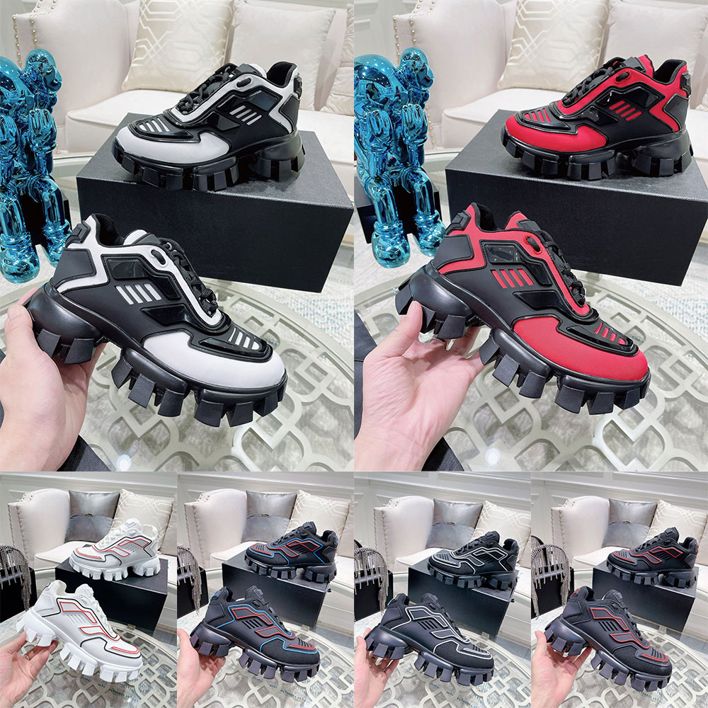 

with box Cloudbust Thunder sneakers Mens woman platform Shoes 3D runner Trainer knit fabric Low Top Light Rubber Outdoor Shoe