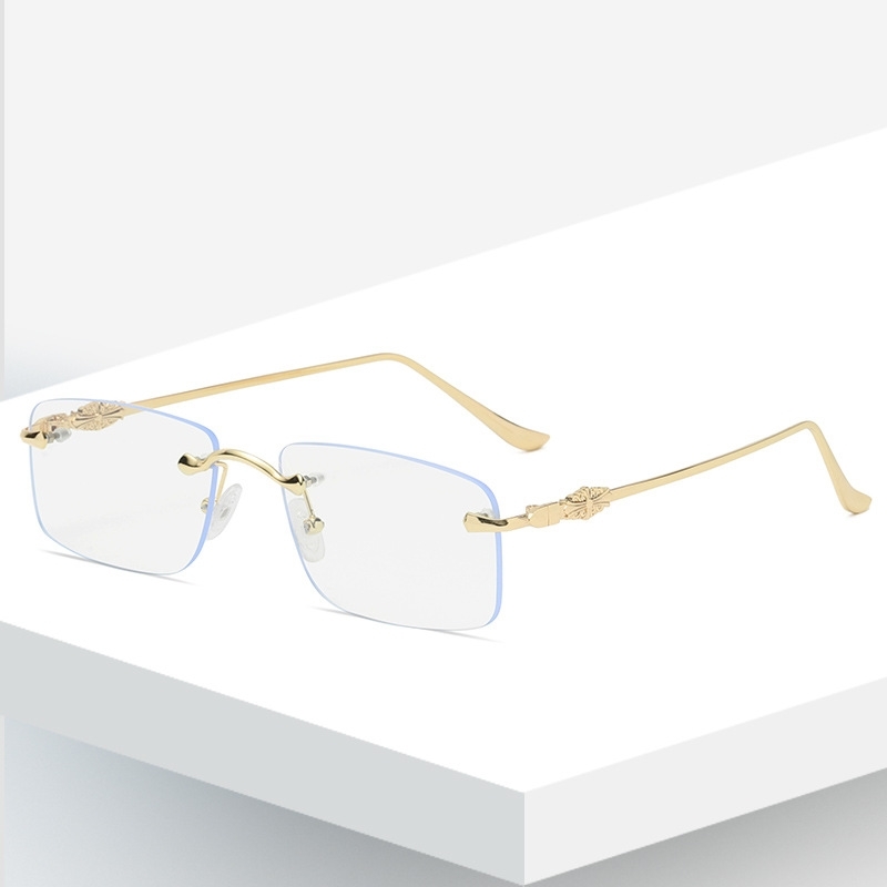 

70% Off Online Store 2021 new Chen Weiting's same frameless anti Blu ray myopia glasses fashion optical frame for men and women