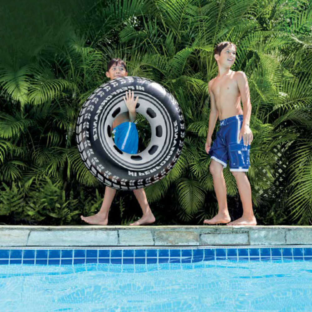 

Swimming ring Production of customized environmental protection PVC adult pneumatic tire swimming ring children beach water life buoy