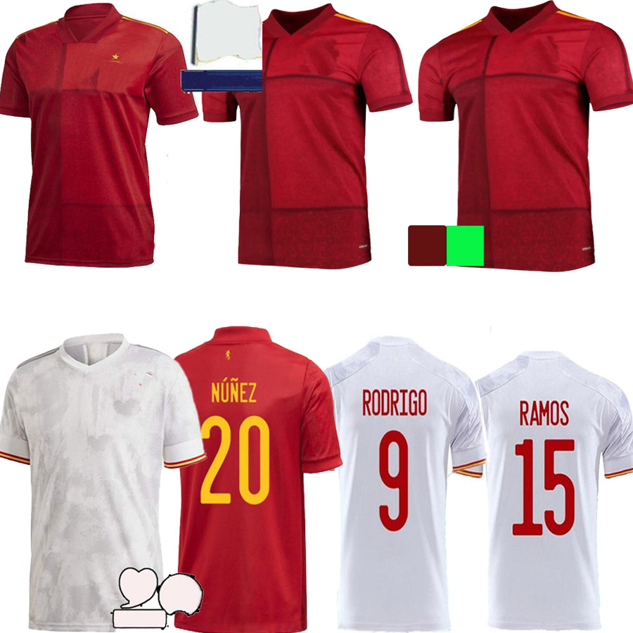 

20 21 Player Version Spain soccer jerseys Fans Pre Match Asensio RAMOS MORATA 2021 Espana Goalkeeper camisetas Football Shirts Men + Kids Kitskit, Green