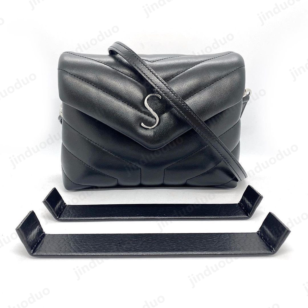 

Top quality Luxury Designer Shoulder Bag Real Leather Women's Cleo LOULOU brushed tote Handbag presbyopic man hobo Wallet Crossbody Bags women Handbags Free Purses, Dark grey