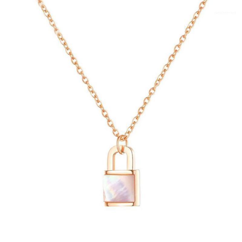 

Stainless Steel Mini Lock Key Fashion Trend Pendant Necklace Rose Gold Necklaces Jewelry Gift For Him Chains