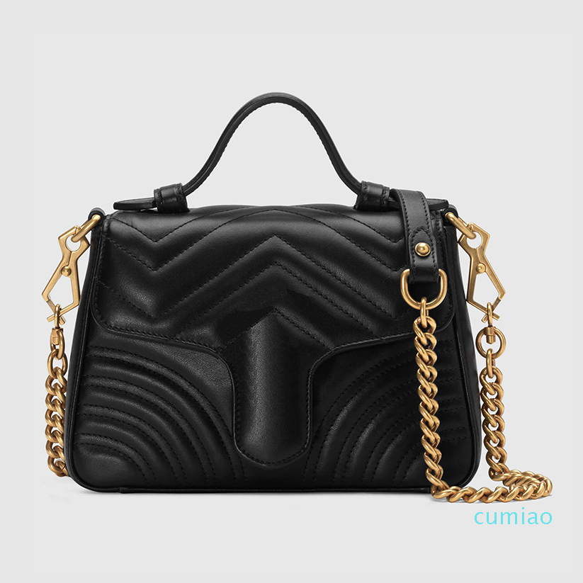 

Marmont Mini Top Handle Bags Cross GM01 Leather Shoulder Womens Disco Soho Wallet, Black