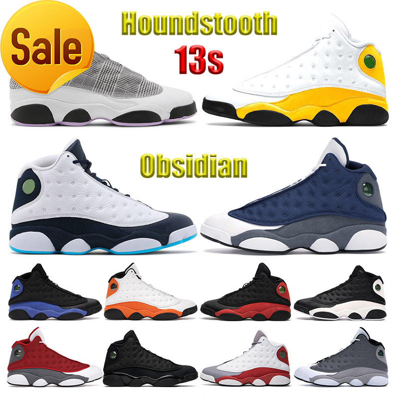 

7-13 Mens Basketball Shoes 13s Houndstooth Black Cat Love and Respect Playground Olive Court Purple Atmosphere grey Barons History of flight Men, 16