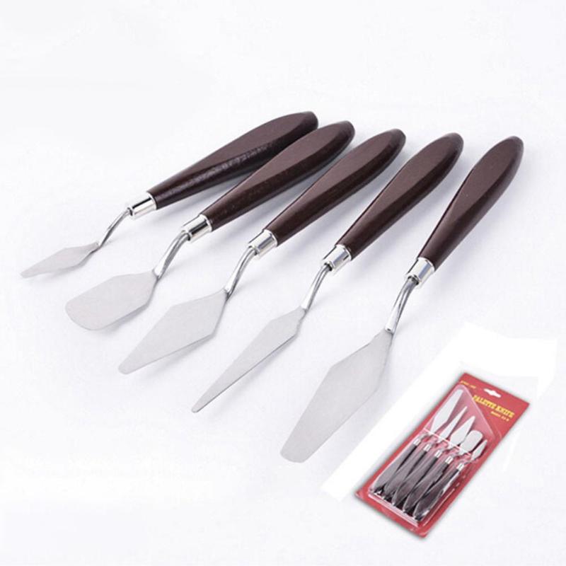 

Gift Sets 5PCS/Set Stainless Iron Oil Painting Scraper Supplies Shovel Palette Knife