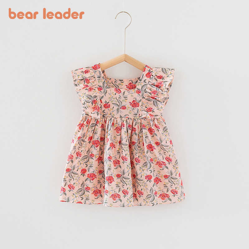 

Bear Leader Girls Summer Ruffles Dresses Kids Baby Flower Princess Costume Children Sleeveless Vestidos Party Clothing 1-6 Years 210708, Ah5274pink