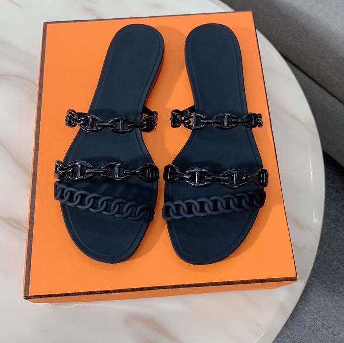 

Luxury name foothold ladies sandals rubber jelly slippers flat shoes babouche party wedding low cutter, Black