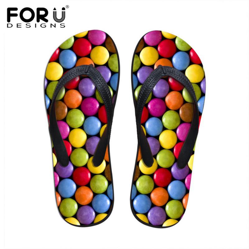

Slippers FORUDESIGNS Women Flip Flops Summer Style Shoes Ladies Beach Rubber Candy Sandals Wear-resistant Designer Flip-Flop, Black