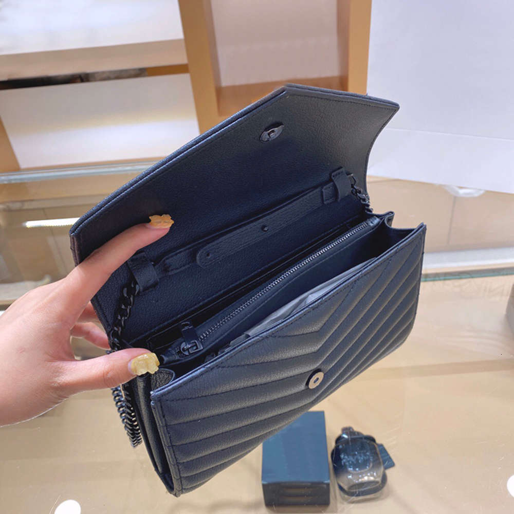 

Genuine Leather Handbag Comes With a Box WOC Chain Bag Women luxurys Designers Bags Female clutch Classic High Quality Girl