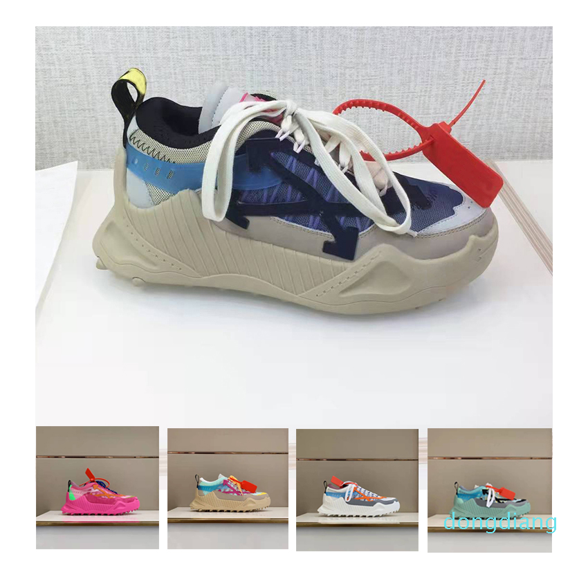 

Fashion men's and women's casual shoes Sneakers Flat serrated Shark Bottom Luxury Super gift Paris fun walk high quality 36-46, Blue