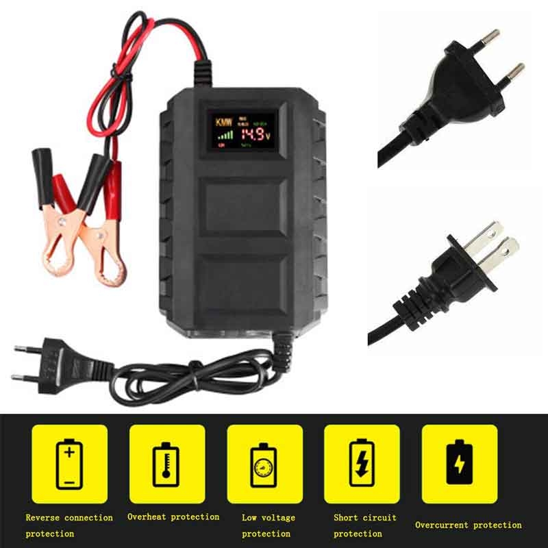 Car Battery Lead Acid Charger Automobile Motorcycle 12V 20A Intelligent LCD-image-685889023