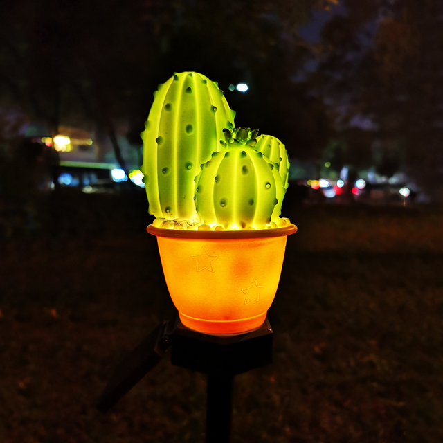 

LED Solar Lamp Outdoor Waterproof Plant Style Street Garden Lawn Wedding Party Christmas Decoration Light cactus