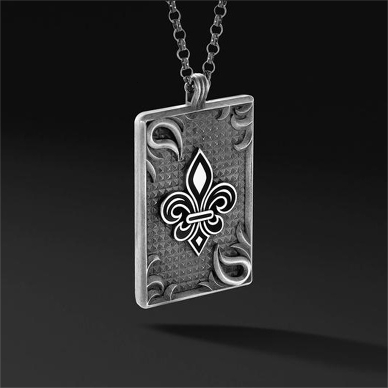 Men's Designer Necklace Iris Hangtag Personality Hip Hop Titanium Steel Sweater Chain Long 2021 Womens Mens Luxury-image-719097517