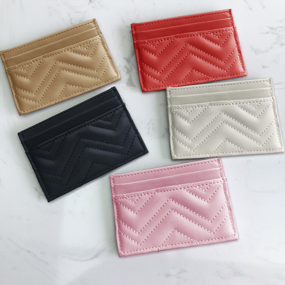 

Designer Card Holder Wallets Credit cards package handbag Women Black Lambskin Mini Coin purse pocket Interior Slot Pockets Genuine Leather, Brown;gray