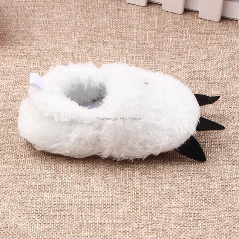 

First Walkers Winter House Toddler Slippers Soft Cute White Solid Bedroom Fashion Unisex Baby Warm Casual Children Plush Shoes