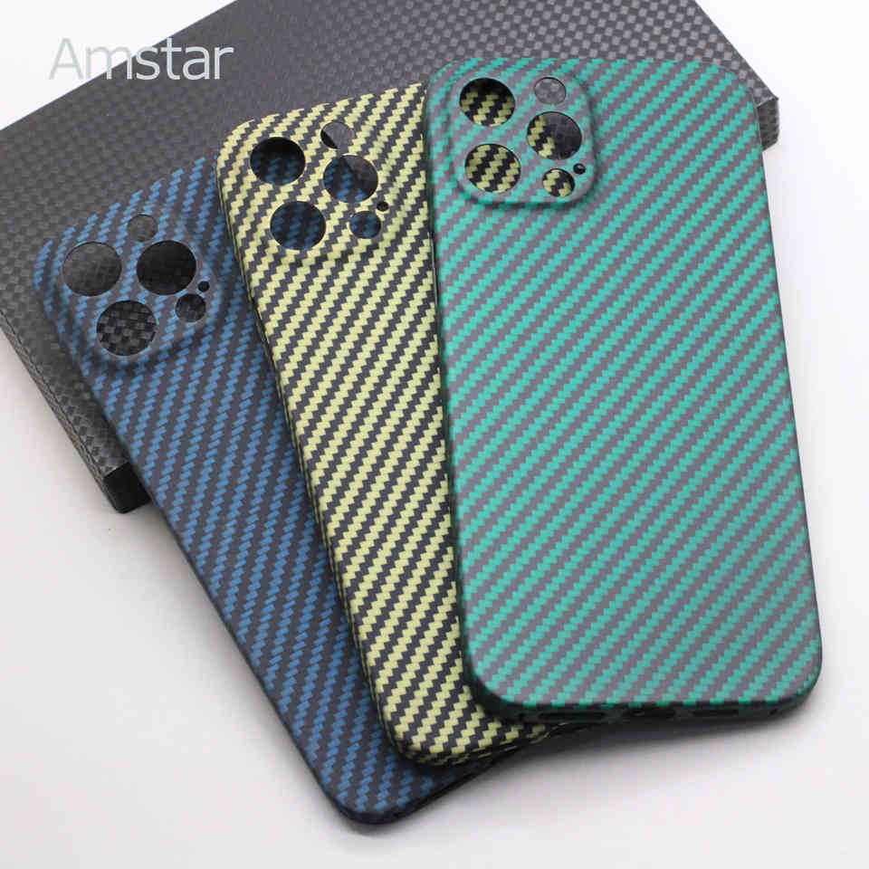 

Amstar-iphone carbon fiber camera cover, iPhone 12 Pro Max 12 Mini ultra thin rigid phone case, Red