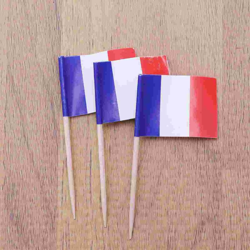

Other Festive & Party Supplies 100pcs France Flag Shape Picks Decorative Cupcake Muffin Food Fruit Festival Birthday Favors