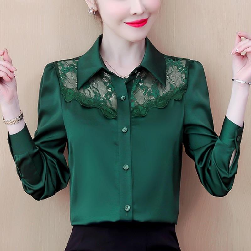 

Women' Blouses & Shirts Elegant Blouse Women Clothing Long Sleeve White Shirt Office Lady Tops Casual Solid Vintage Fashion Plus Size Blusa, White woman shirts