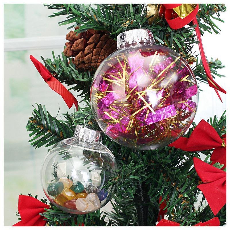 

Party Decoration Clear DIY Baubles Shatterproof Seamless Plastic XMAS Ball Home Tree Decor Gift - 60Mm QTY:4
