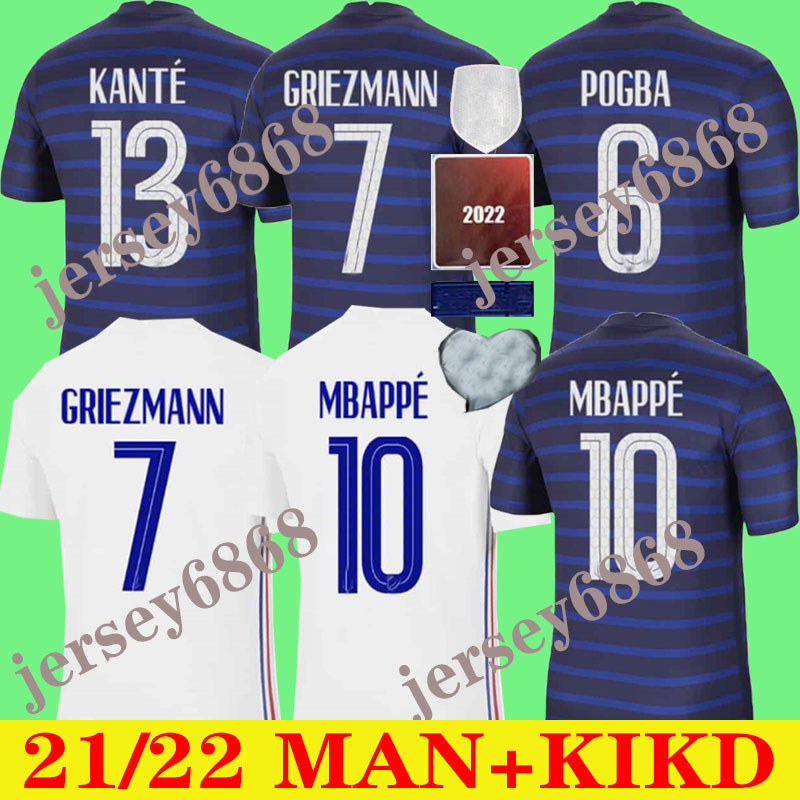 

Euro 2022 cup MBAPPE GRIEZMANN FRANCE soccer jersey POGBA GIROUD KANTE Maillot de foot equipe Maillots football shirt uniforms la 2021 100th, Black;yellow