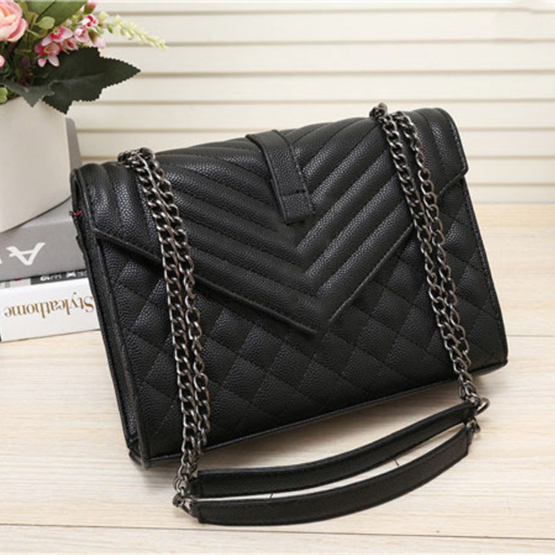

2021 Fashion women famous casual designer Messenger Bag ladies Cross Body chain shoulder Bags Composite female Handbag Satchel Purse, Red with black metal
