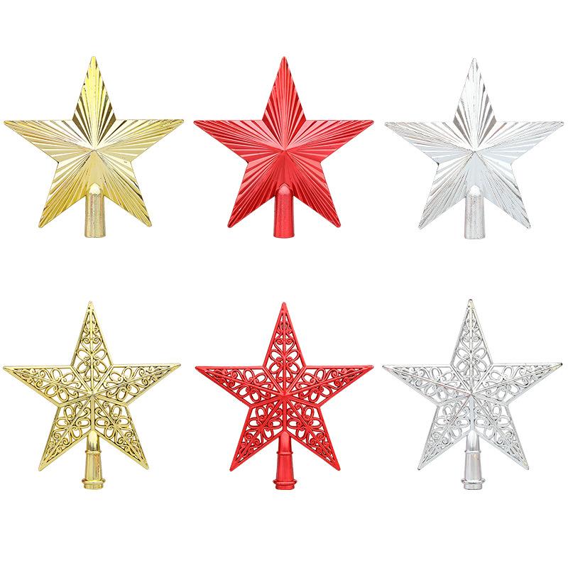 

Christmas Decorations 20cm Tree Top Star Five-Pointed Pendant Ornament For Topper Supplies