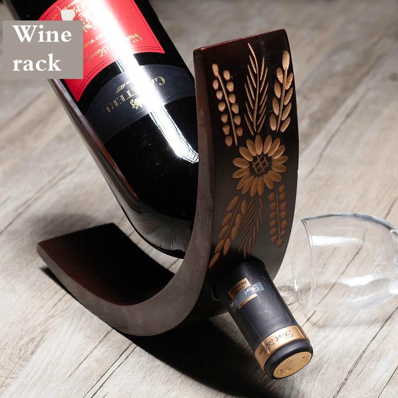 

Tabletop Wine Racks Creative Solid Wood Holders Living Room Decoration Wooden Champagne Whisky Bottle Holder Carrier