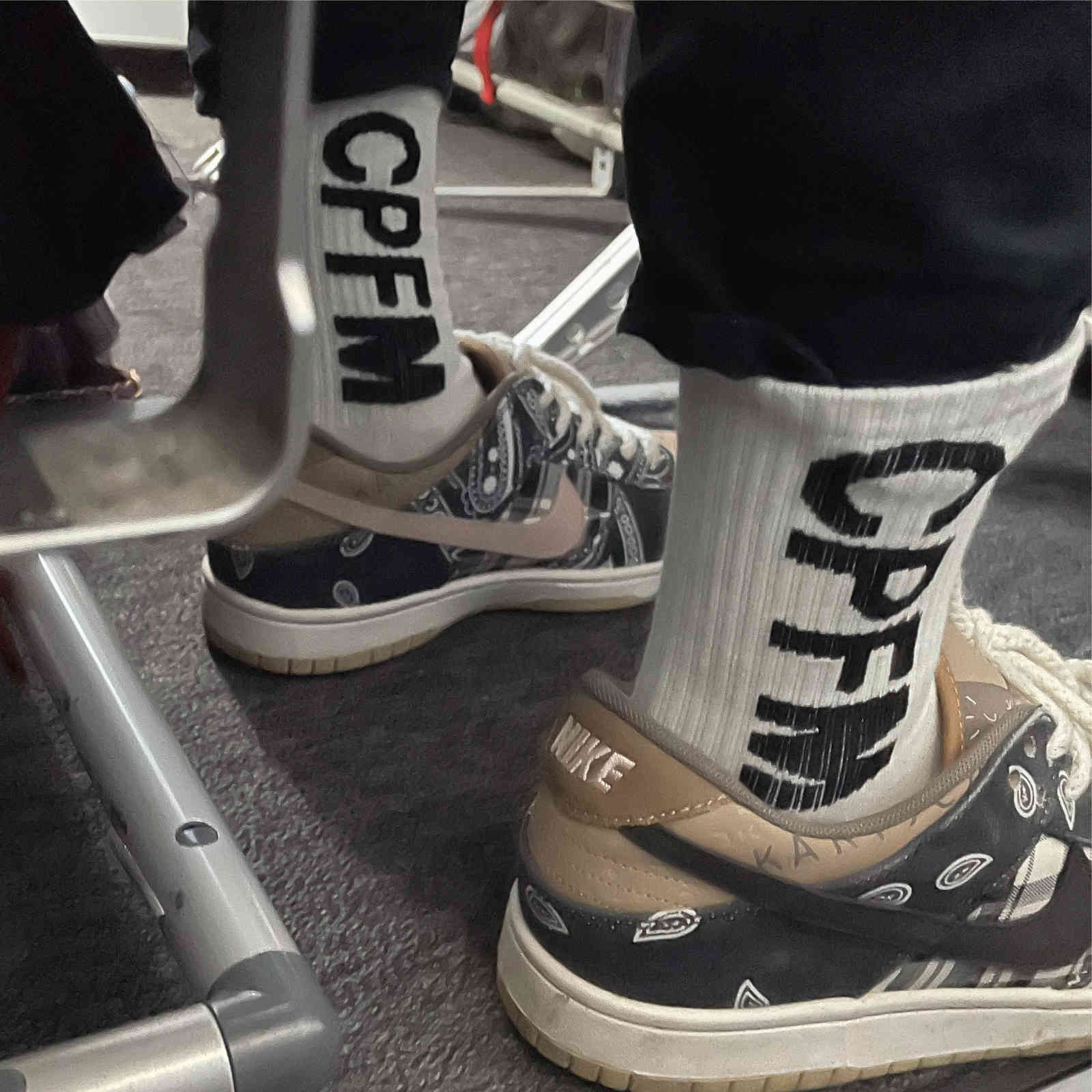 

Cpfm stockings spring autumn cotton basketball socks men's and women's MCM8, Beige