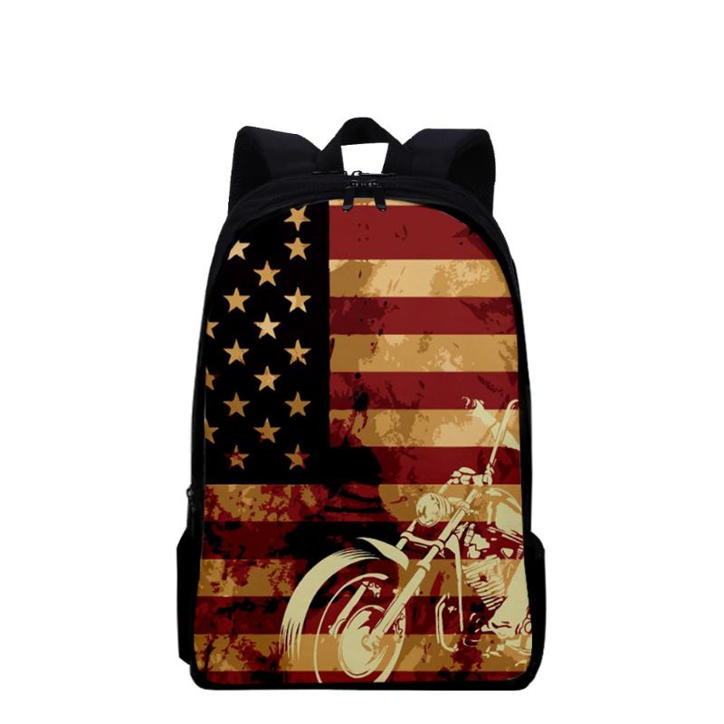 

Backpack Flags Stars And Stripes Men Oxford Waterproof Women Laptop Primary Middle School Students Boys Girls Schoolbag, 3d