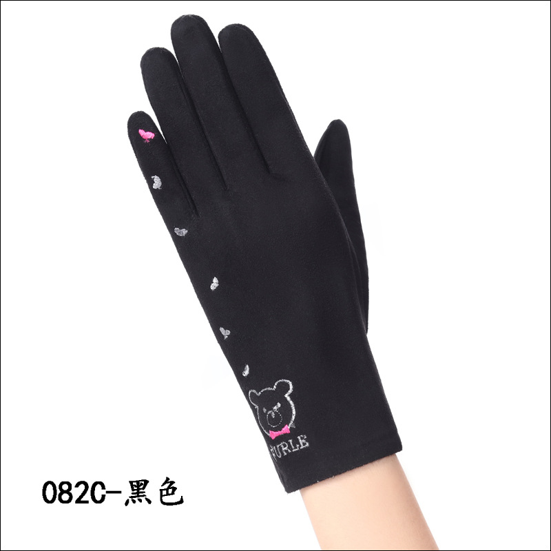 

K1l 082 Thermal Gloves Wholesale Factory Direct Sales Touch Screen Gloves Winter Windproof Suede One Piece Dropshipping Amazon