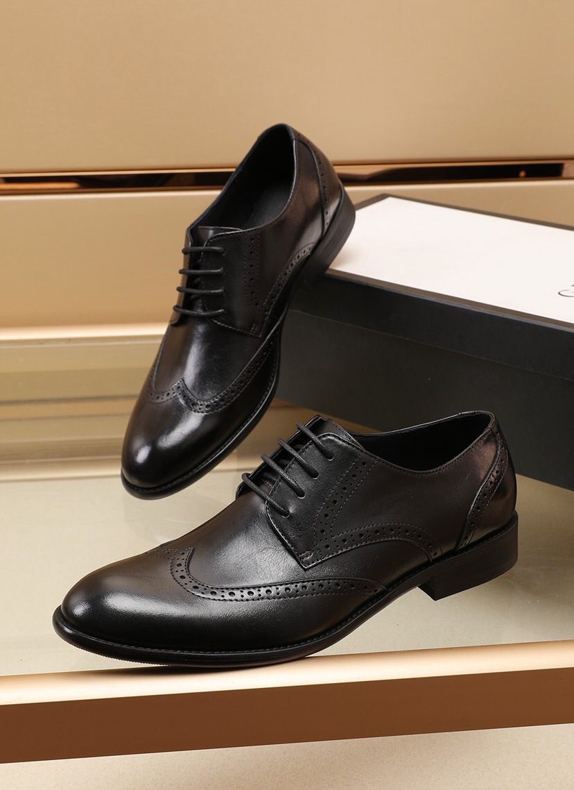 

Men's Dress Shoes Fashion Comfortable Business Genuine Leather Casual Flats Brand Designer Breathable Formal Office Working Oxfords Size 38-44, Black