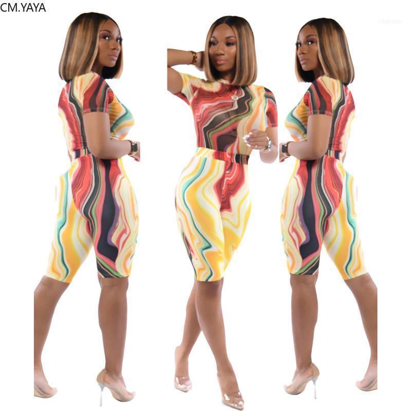 

Women Sets Girl Summer Tracksuits Tie-dye Print T-Shirt+Shorts Suit Two Piece Set Night Club Party 2 Pcs Outfits Street 1008 Women's, Gray