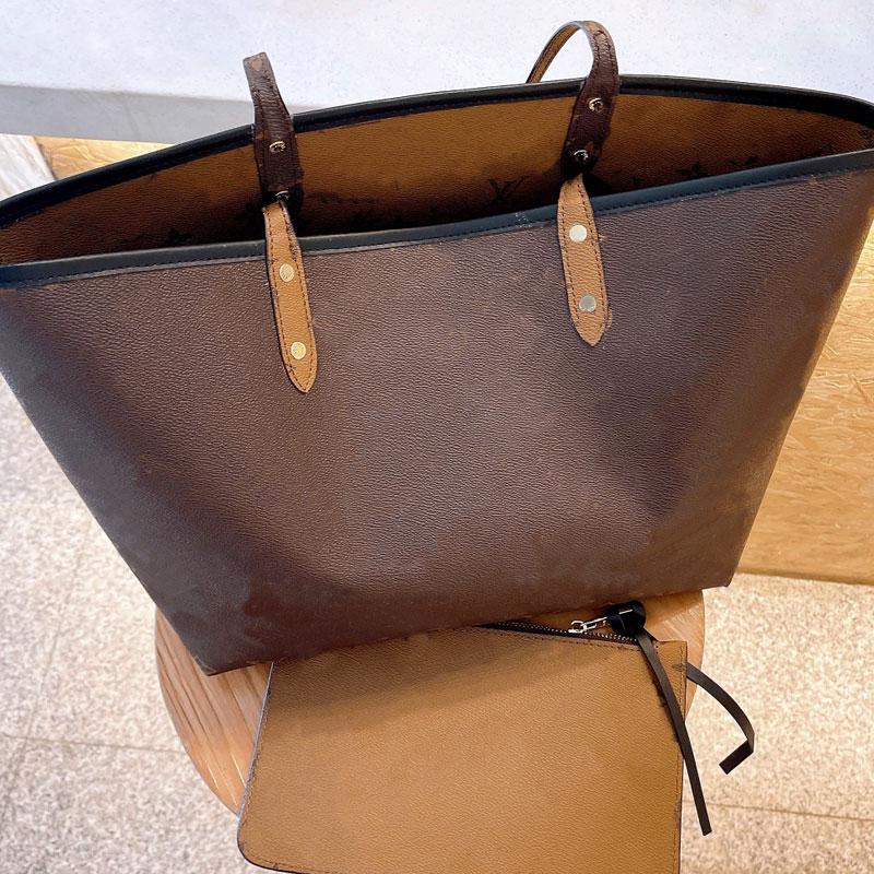 

Printed Shopping Bag Women Handbag Composite Bags Clutch Fashion Two-sided Classic Letter Printing Lady Purse 2pcs Set Top Quality