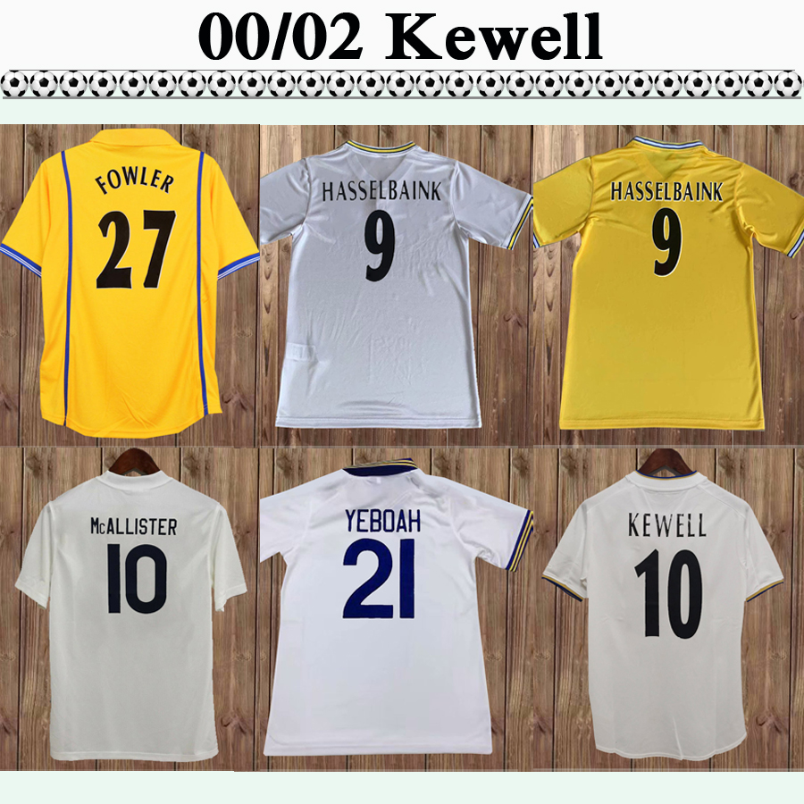 

96 98 HASSELBAINK Mens Retro Soccer Jerseys Classical Home White Yellow KEWELL HOPKIN Fotball Shirts Classic Memorial Adult Uniforms, Fg1342 1999 2000 yellow 3rd