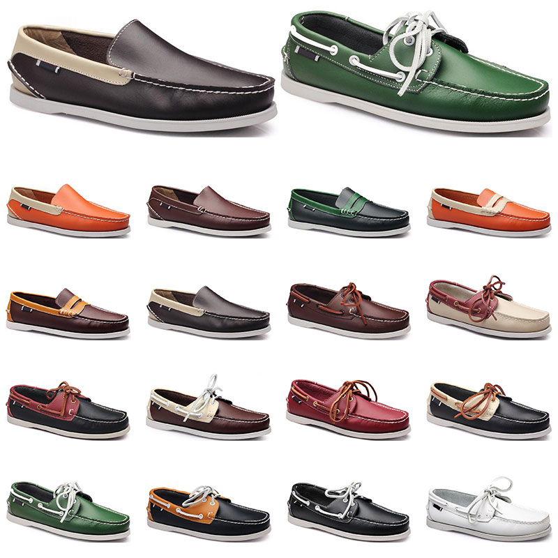 

Womens sneakers Sailing shoe mens casual leather shoes black white red green orange brown outdoor trainers size 38-45 ninety eight, 14