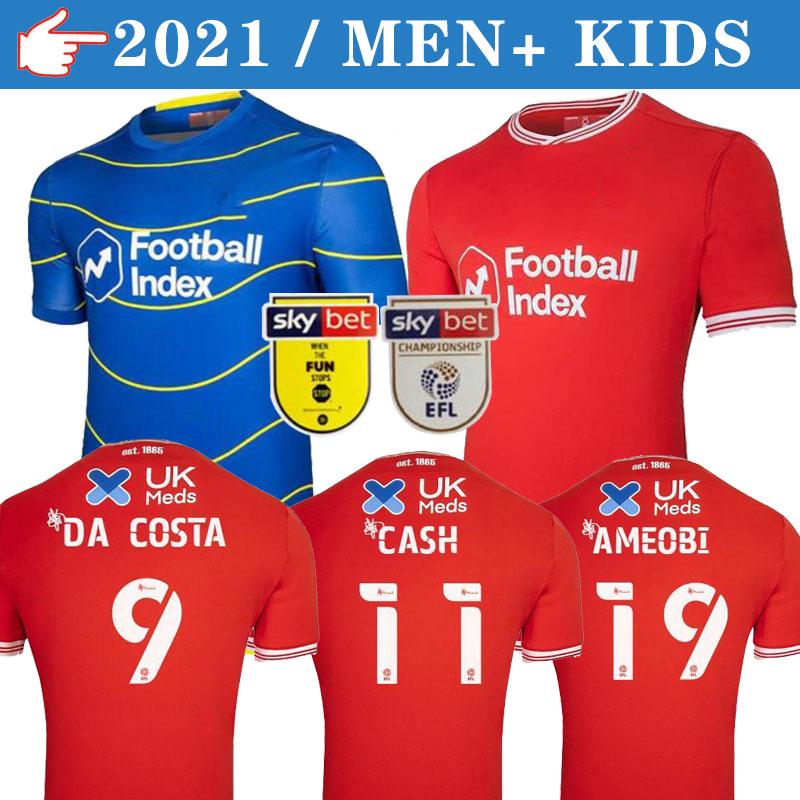 

20 21 Nottingham Forest Soccer Jerseys LOLLEY GRABBAN 2020 2021 WATSON CASH Football Shirt SILVA AMEOBI men+kids kit Thailand Jersey, Black;yellow