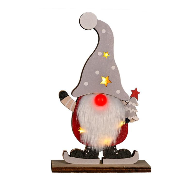 

Christmas Decorations Home Decor DIY Wooden Rudolph With Lights Ornaments Gift Ornament Decoration For