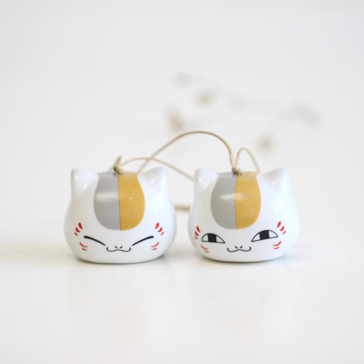 

Charms Cute Anime Handmade Ceramic Cat Teacher Muyu Bell Bag Pendant Fashion Student Couple Gift 0a1#2566, Bronze;silver