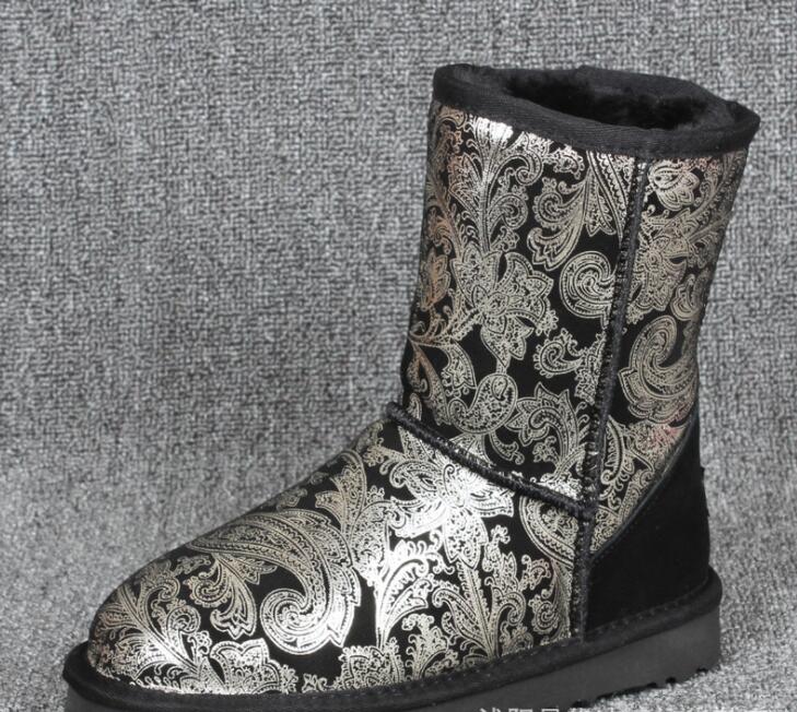 

HOT SELL CLASSIC AUS LADY GIRL WOMEN SNOW BOOTS U5825 SHORT WOMEN BOOTS KEEP WARM BOOTS with card dust bag tag Silver Phoenix Tail, U01