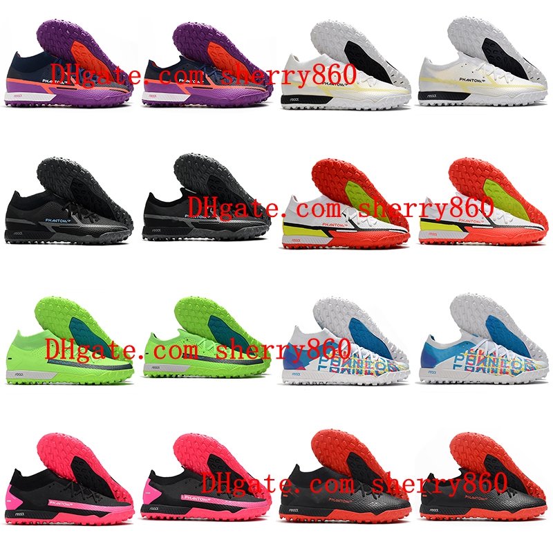 

2021 Mens Soccer Shoes Phantom GT Pro TF high ankle LOW Cleats Turf Firm Ground Football Boots