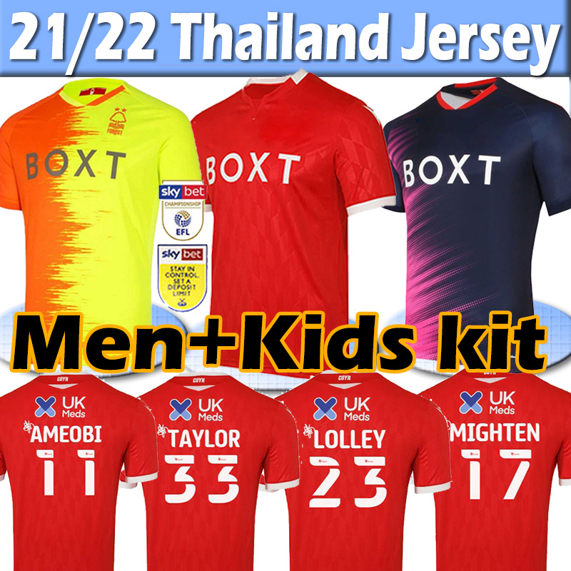 

21/22 Nottingham Forest Soccer Jerseys GRABBAN 2021 2022 MIGHTEN YATES LOLLEY MBE CARVALHO TAYLOR SOH DA COSTA MEN KIDS Football Shirt Jersey, 21 22 home