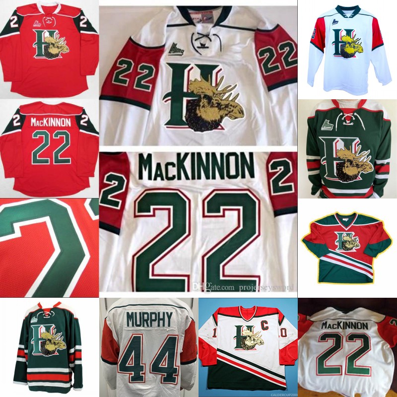 

Halifax Mooseheads 22 NATHAN MacKINNON 44 MURPHY 6 JACQUES 11 PYKE 10 LUSSIER 53 PUTINTSEV 67 PARTNT 9 TAILLEFER 61 BISHOP 94 DUBE 48 SAFIN 41 FORTIER Hockey Jerseys, White 2