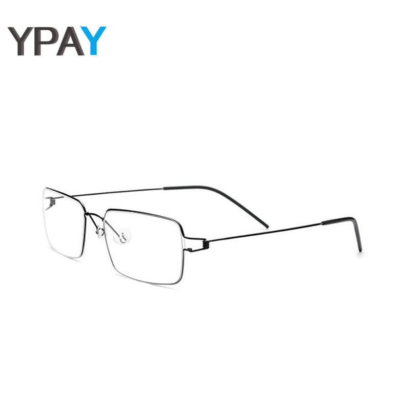 

Fashion Sunglasses Frames YPAY Titanium Frame Men's Glasses Semi-Square Myopia Optical Prescription 2021 Full 04