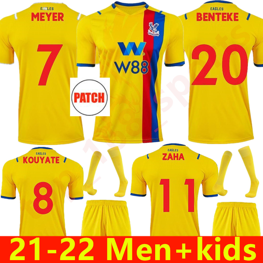 

21 22 Away crystal Soccer Jerseys Zaha MILIVOJEVIC TOWNSEND SAKHO BENTEKE MATETA EZE Palace 2021 2022 kids Kits sock Full sets Football Uniforms, Kids away