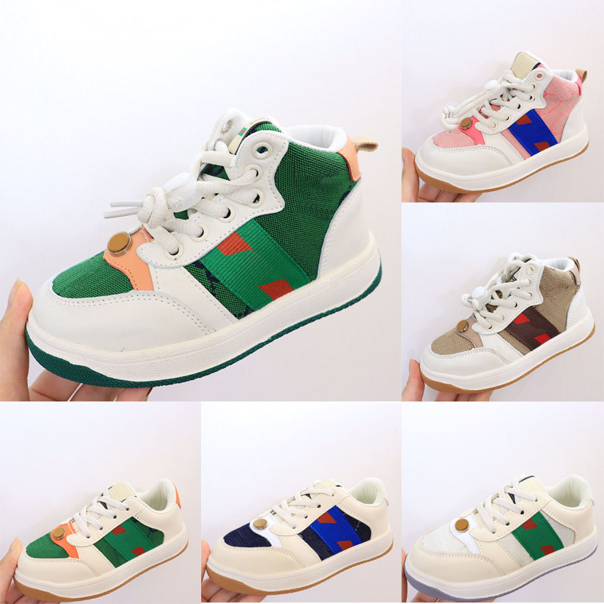 

New arrival kids stripe Low and high Casual Trainer skateboarding shoes Fashion Childrens boy girl skate shoe youth kid Sneaker kids Outdoor designer Sneakers, #1
