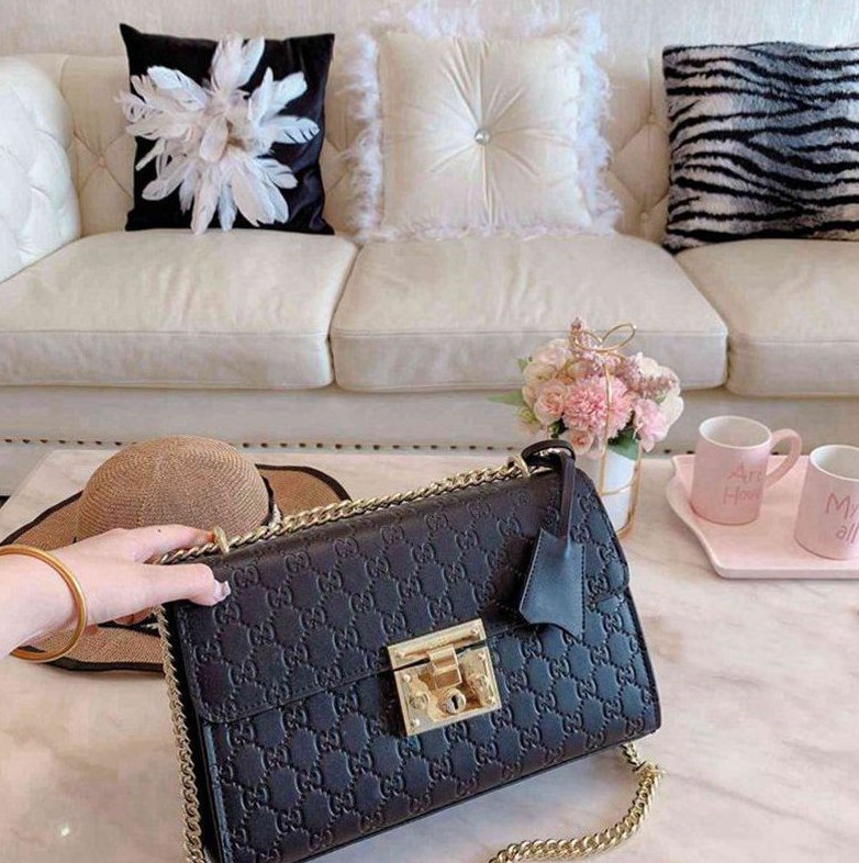 

Classic Brand Logo Shoulder Bags Handbags Tote Purse High Quality Leather Women Handbag Crossbody Bag - L0999, Red;black